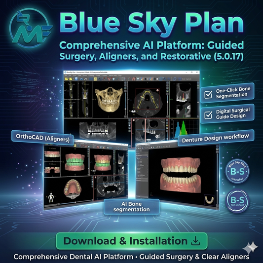 Blue Sky Plan 5.0.17 dental treatment planning software interface